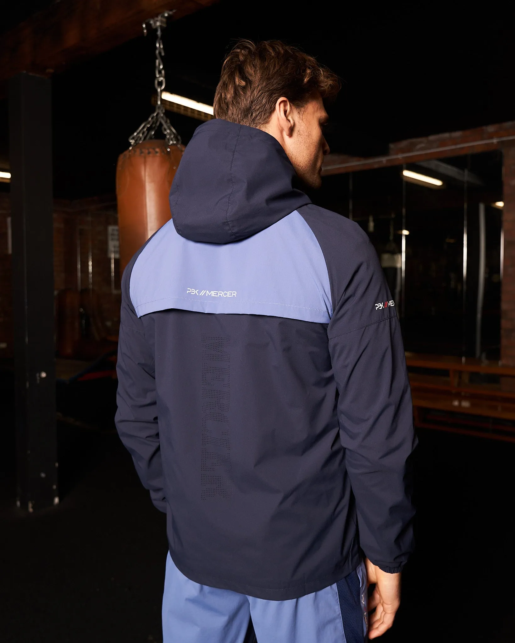 PBK//Mercier Performance Windbreaker Navy/Petrol