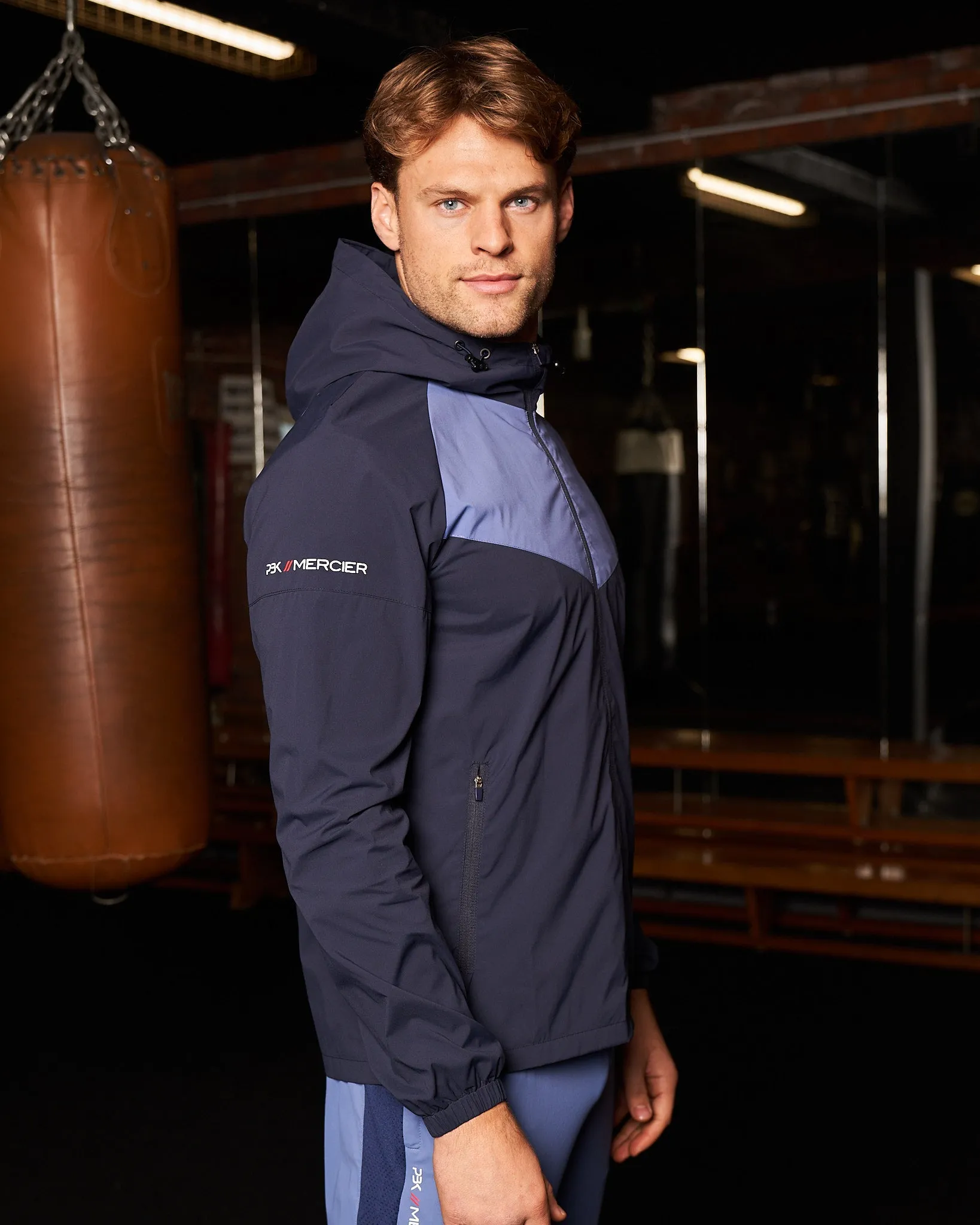 PBK//Mercier Performance Windbreaker Navy/Petrol