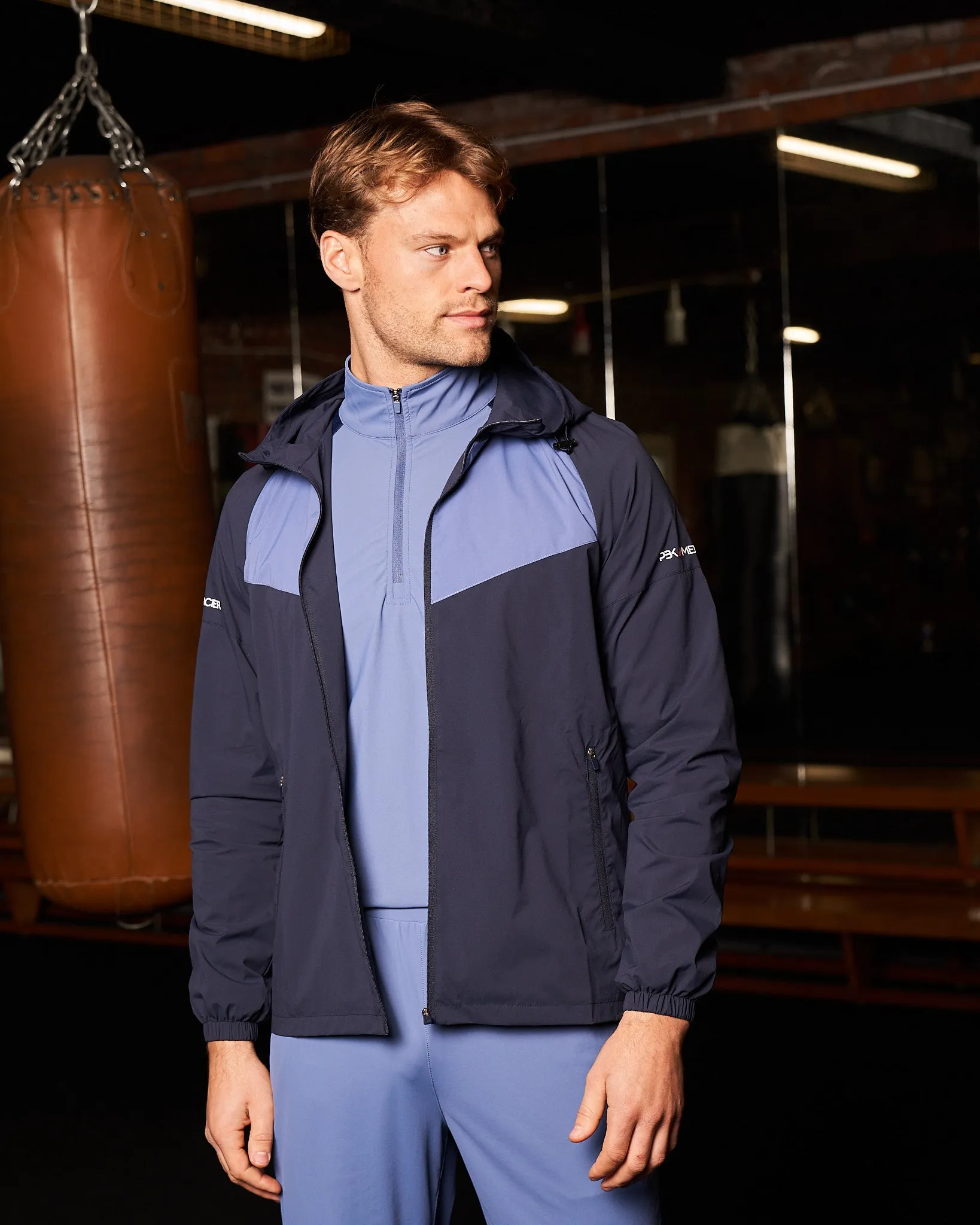 PBK//Mercier Performance Windbreaker Navy/Petrol