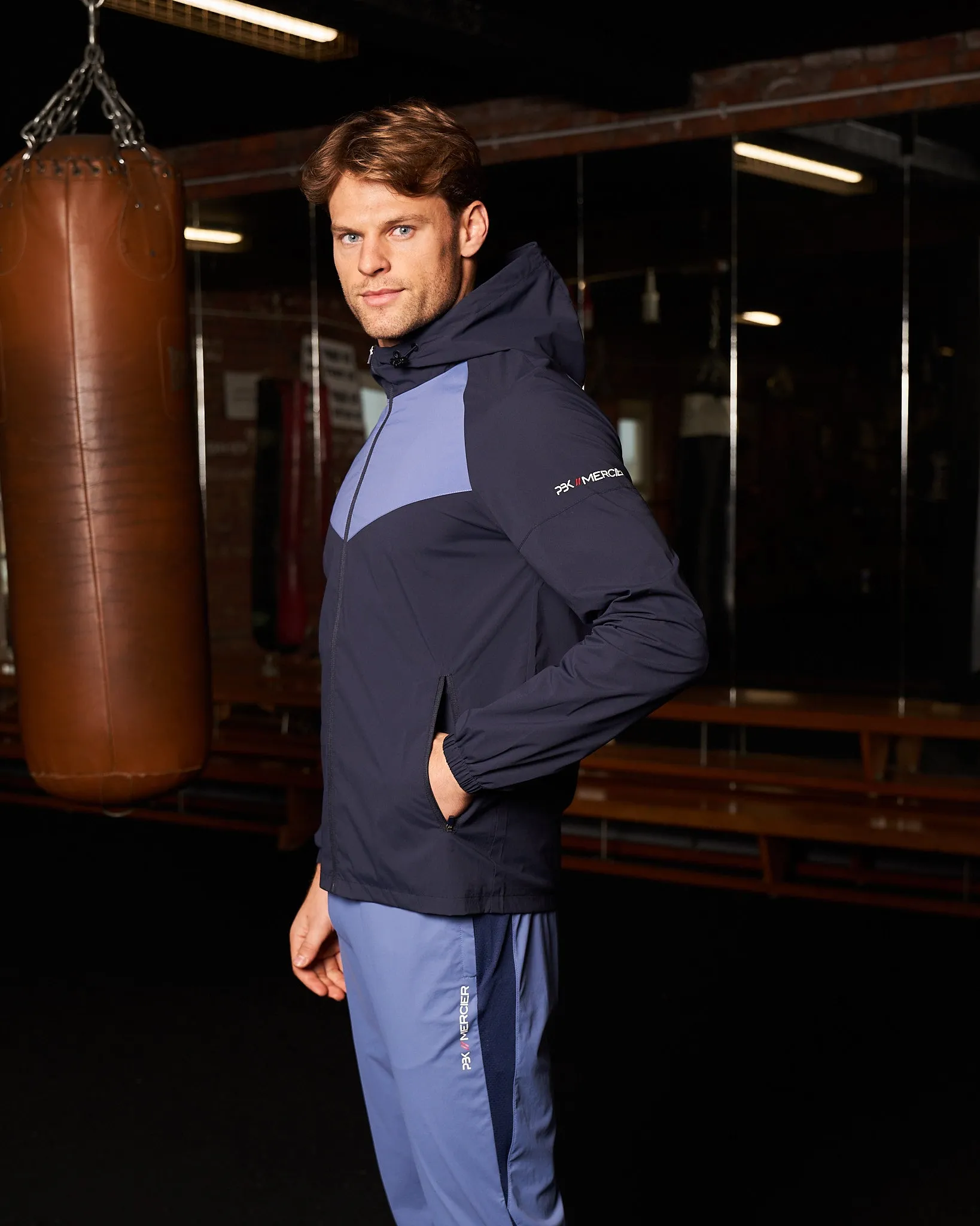 PBK//Mercier Performance Windbreaker Navy/Petrol