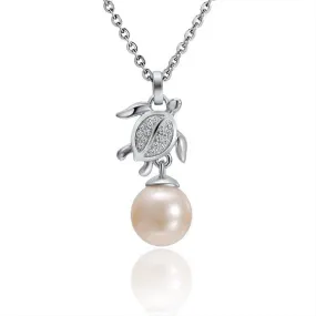 Pearl Pavé Polynesian Honu Pendant