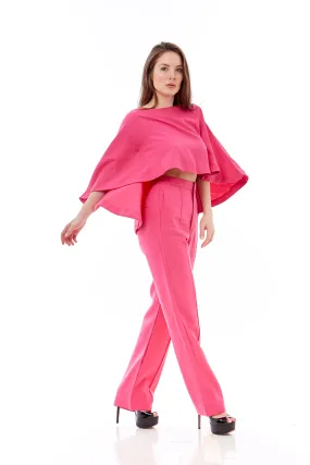 Poncho feminino assimétrico