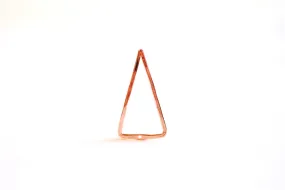 Shiny Pink Rose Gold Vermeil Open Triangle Connector Charm- 18k gold plated over Sterling Silver Triangle, Triangle Connector Spacer, 219