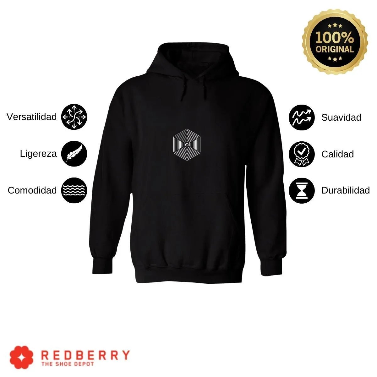 Sudadera Hombre  Hoodie Geometría Diseo Frases 015