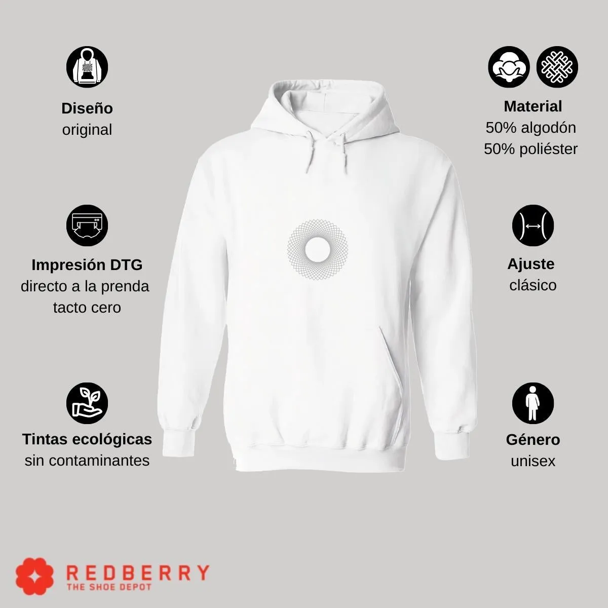 Sudadera Hombre  Hoodie Geometría Diseo Frases 016