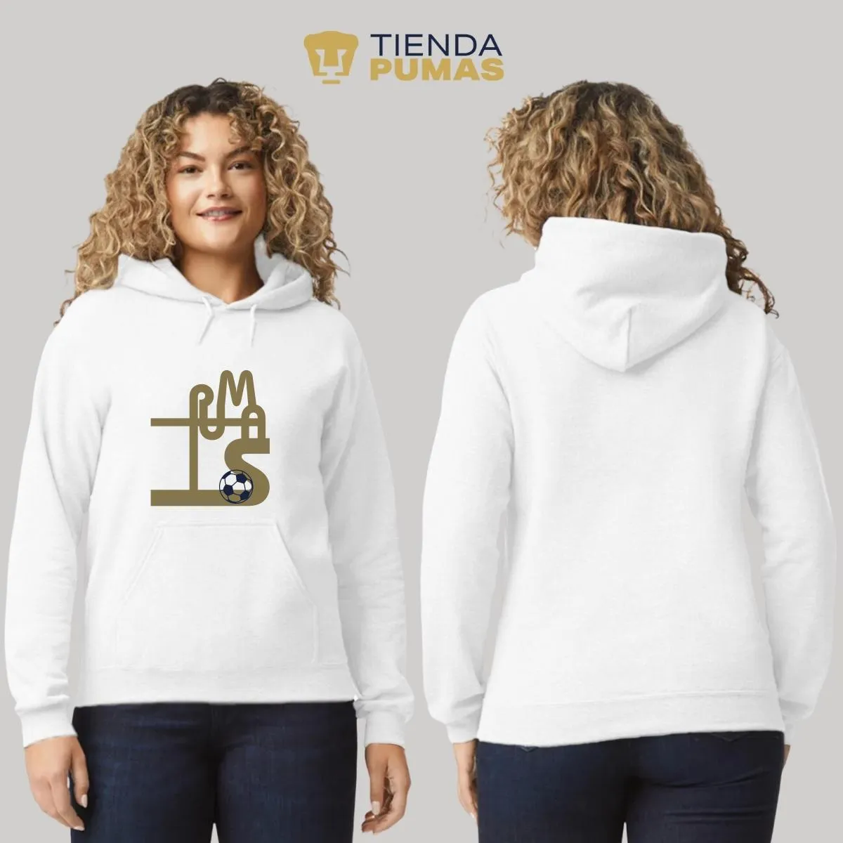 Sudadera Mujer Hoodie  Pumas UNAM Líneas