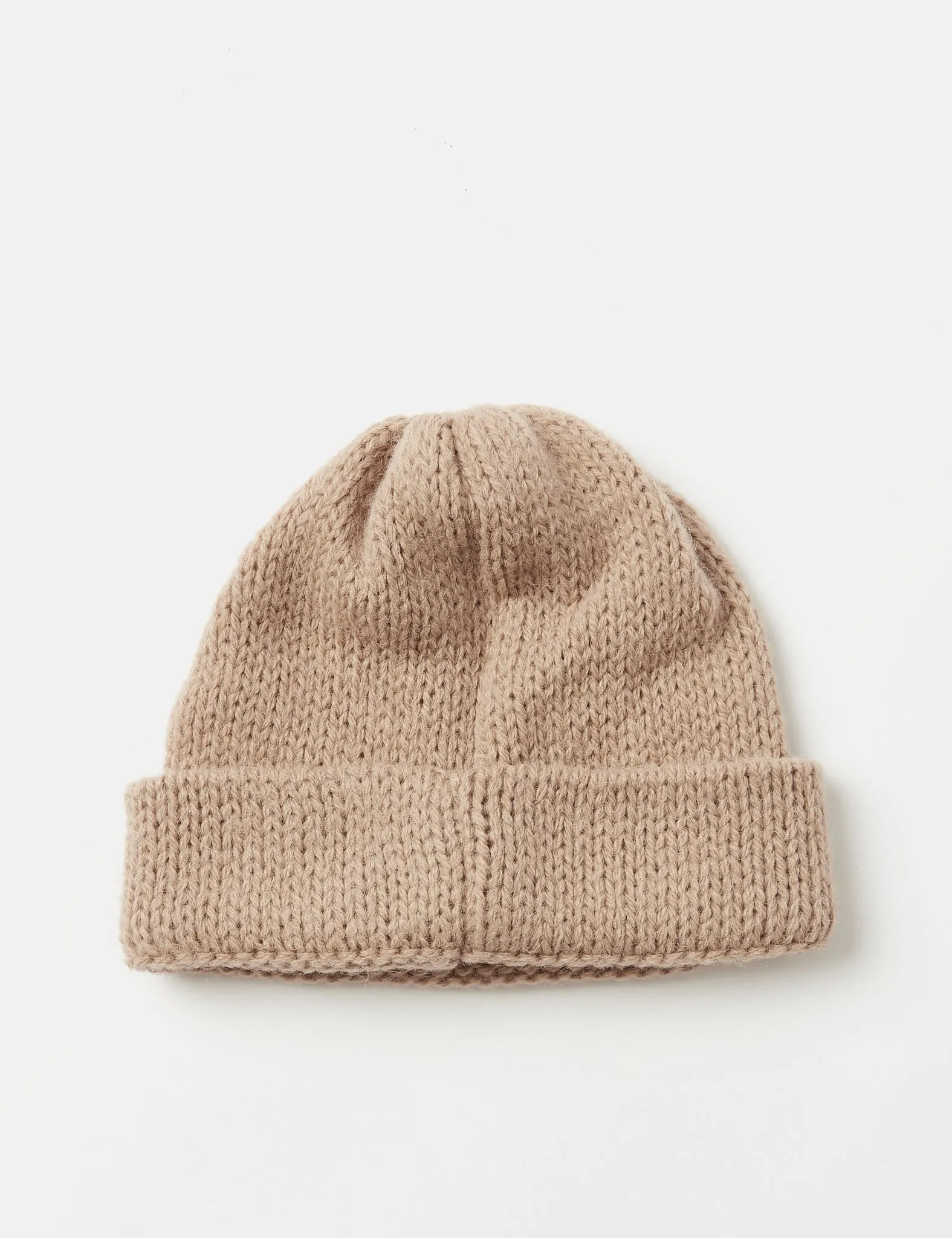 Universal Works Short Watch Beanie Hat - Camel Brown