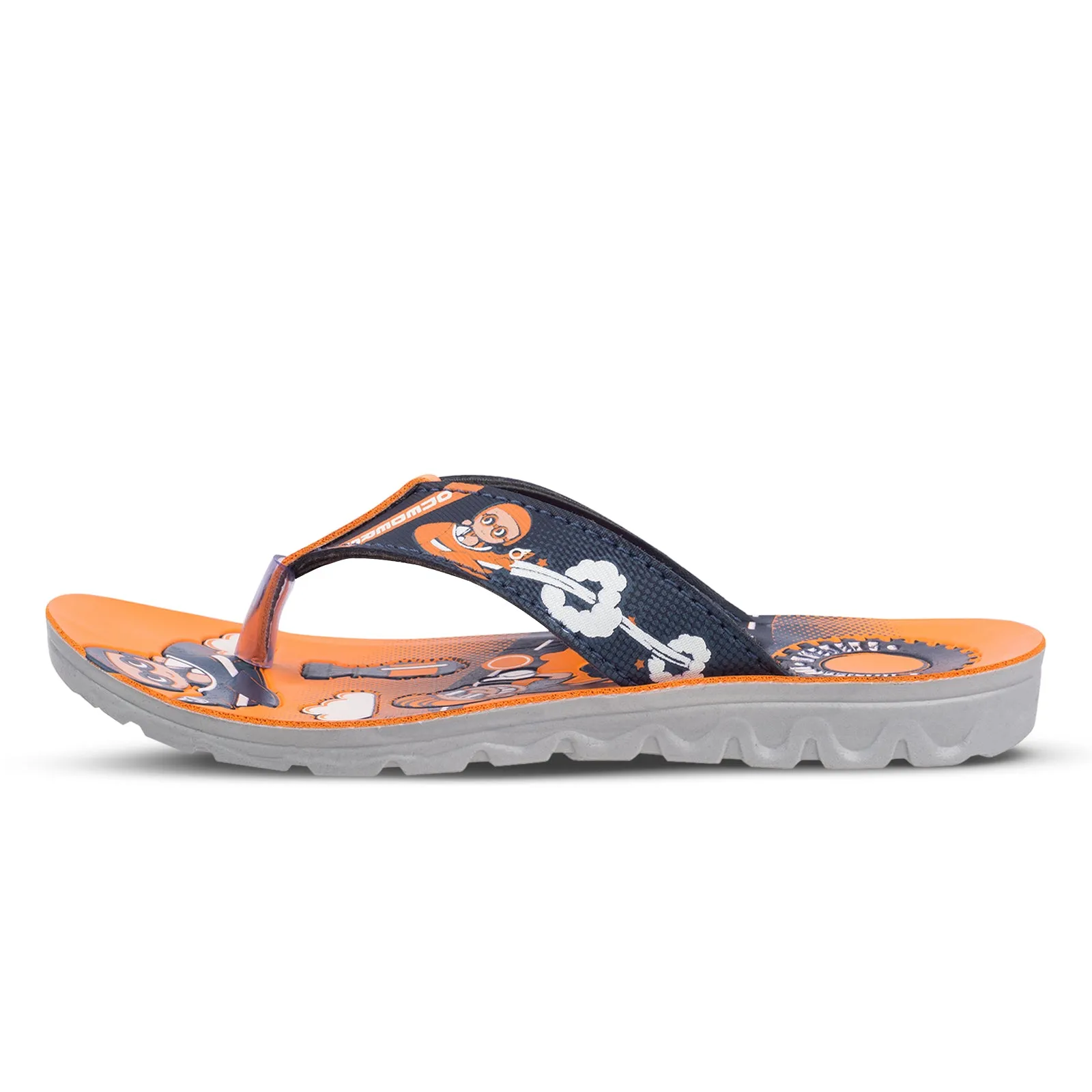 Walkaroo Kids Cartoonic Thong Sandals  - WK799 Blue Orange