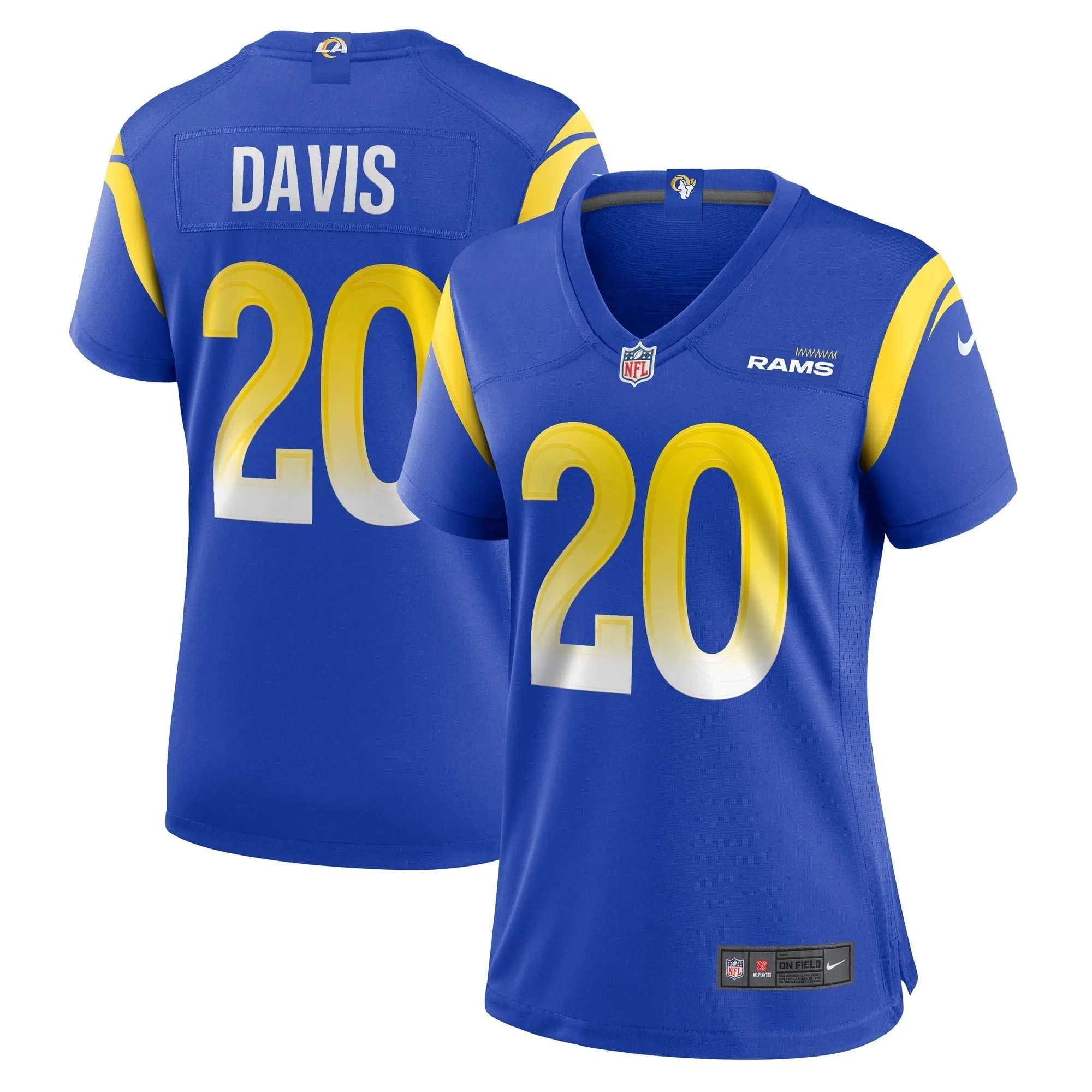 Women's Nike Tyon Davis Royal Los Angeles Rams Home Game Jersey