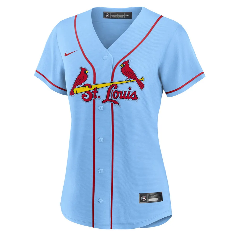 Women's St. Louis Cardinals Yadier Molina Alternate Player Jersey - Light Blue