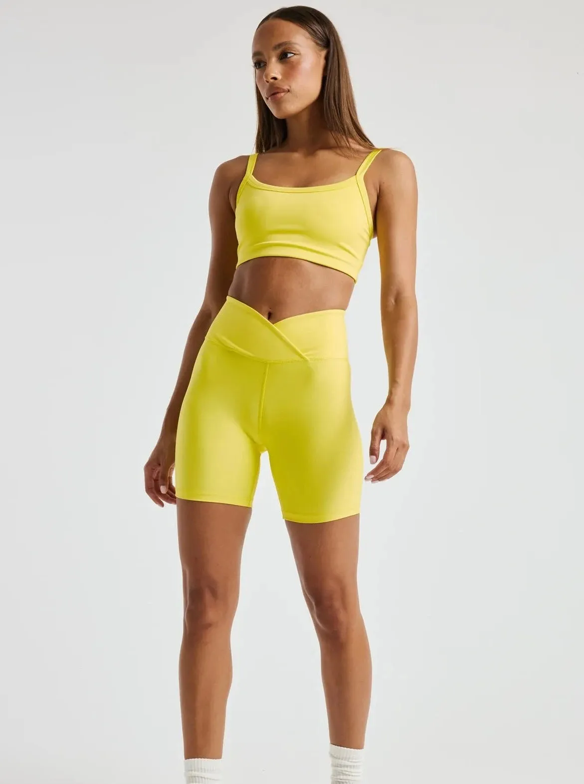 Year Of Ours V Waist Biker Short - Lemon